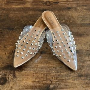 Studded Pointed Toe Mule